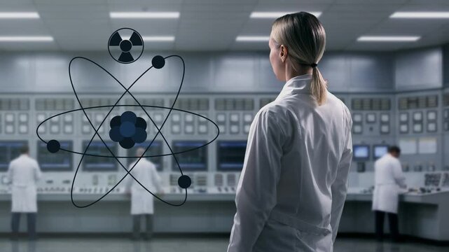 An Empowered Woman At Control Station Envisions Innovative And Collective Renewable Energy Advancements