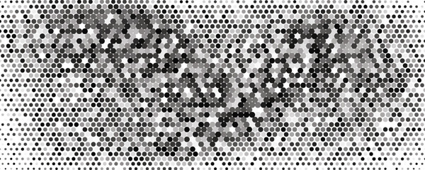 Seamless texture dark gray hex grid. Abstract futuristic military geometric modern camo background. Monochrome black and gray colors camouflage texture. Vector illustration uniform print. © mohafif
