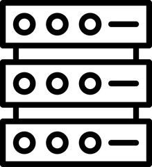 Fototapeta premium Network server and database storage icon set. Simple cylinder data hosting and cloud storage symbols
