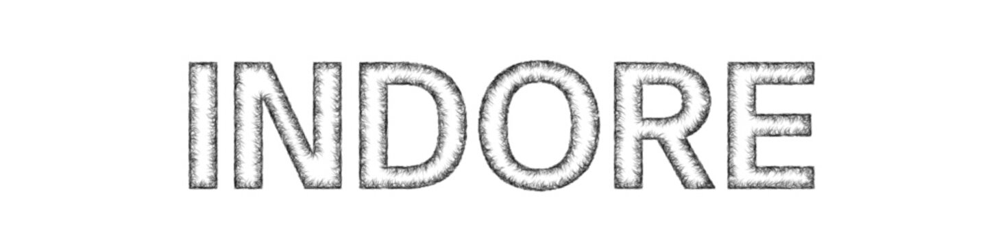 Sketch Indore text design element