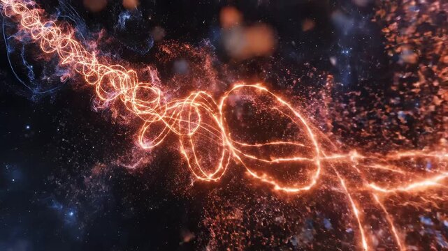 Cosmic energy formation in space symbolizing conceptual art and dynamic energy