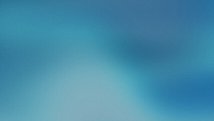 Obraz premium Deep cyan, blue, and dark teal smooth wavy surface with retro film grain for sleek technology monitor visual.