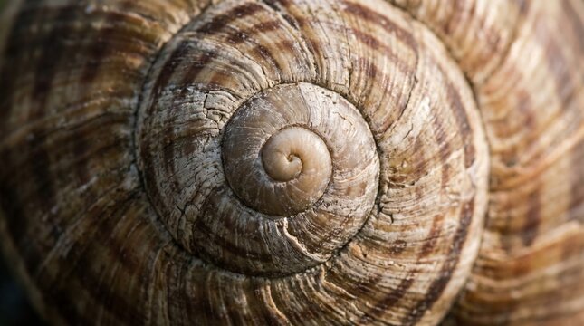 Snail shell center spiral fibonacci pattern