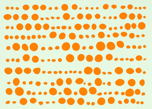 Abstract orange dot pattern on light background