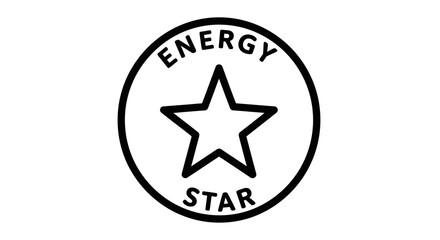 Obraz premium Energy star symbol illustration for efficiency and savings concepts