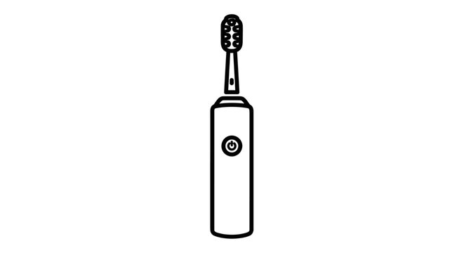 Electric toothbrush illustration for dental hygiene and healthcare concepts