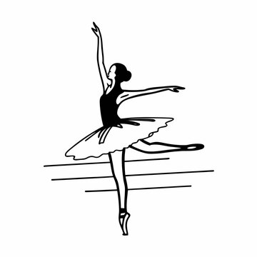 Elegant ballerina dancing in a graceful pose