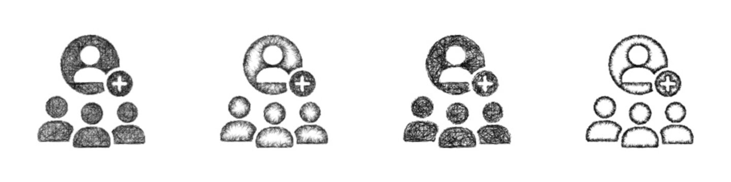 Sketch join community icon design set