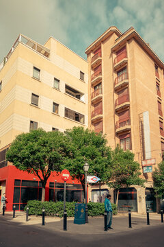 Fachada y arquitectura de edificios en Madrid