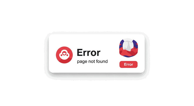 Error Page Not Found Message.