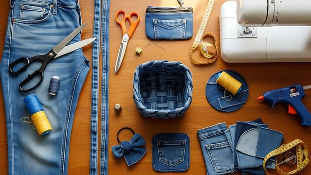 DIY Denim Crafting Supplies and Projects.