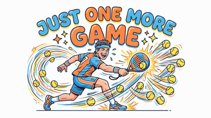 Obraz premium One More Game Padel Addiction Meme Shirt