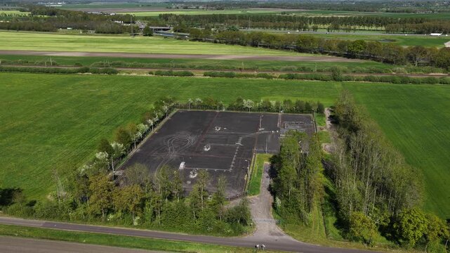 Aerial View of Gas Extraction Site in Meppel