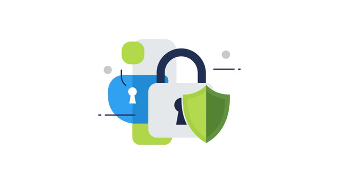 Digital Security and Data Protection Concept Illustration.