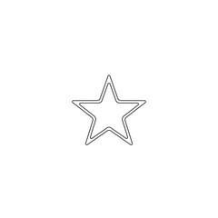 Fototapeta premium Outline of a Five-Pointed Star Shape.