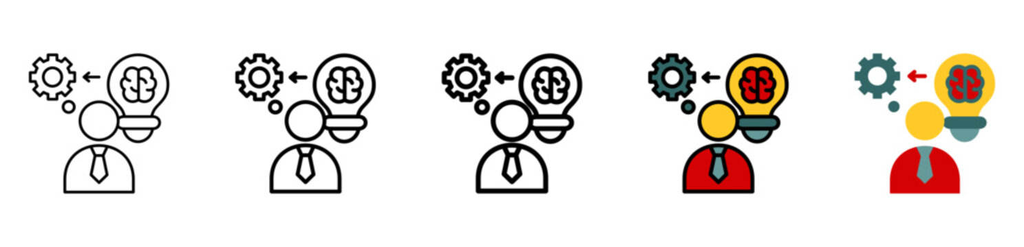 Think Icon Collection With Different Styles And Colors