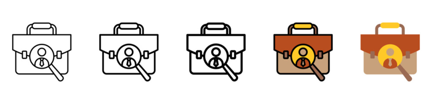 Work Icon Collection With Different Styles And Colors