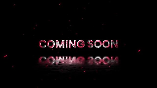 Coming Soon Rusty Metal Text Animation 4K Teaser Call to Action for Product Launch and Event Promotion