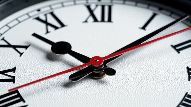 Closeup of a clock face highlighting geometric patterns and contemporary art