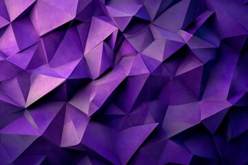 Fototapeta premium Elegant and Sophisticated Purple Low Poly Texture with Dynamic Triangular Mosaic Surface Art Design