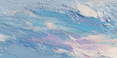 An abstract blue watercolor background with a nature pattern of sea waves and ocean texture featuring cold ice and sky colors © hossain