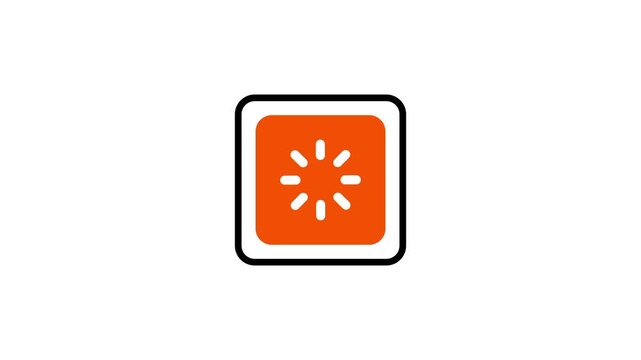 A square icon with an orange starburst or asterisk pattern in the center representing a featured item, highlight, or special designation