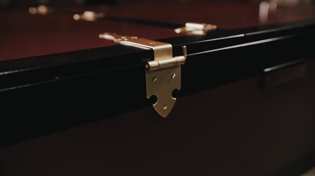 intage Wooden Surface with Metal Latch Detail and Antique Craftsmanship