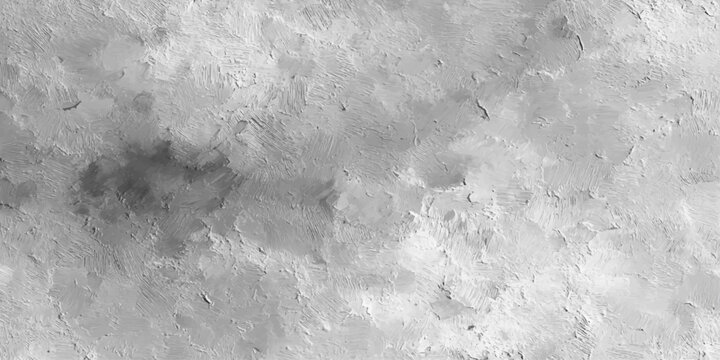 A blank grey cement surface features a rough grunge texture and old paint pattern on a dirty concrete wall backdrop for an art design material