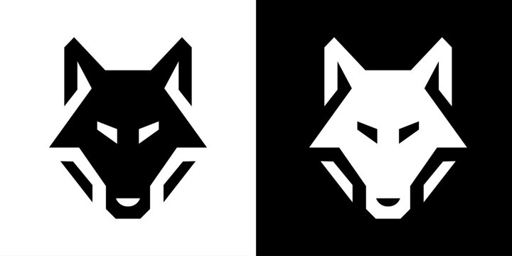 wolf head logo template
