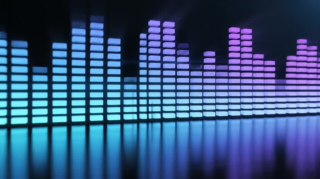Colorful digital audio equalizer bars perfect for UI/UX design and motion graphics