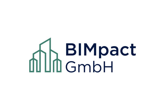BIMpact GmbH logo with building icons and text.