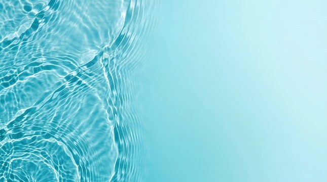 Abstract Blue Water Surface with Ripple Patterns and Gradient Effect Creating a Serene Background