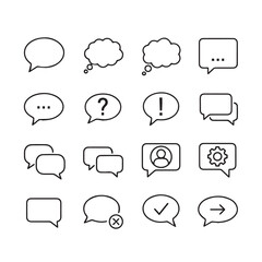 Obraz premium Collection of Clean Line Icons Representing Communication and Ideas