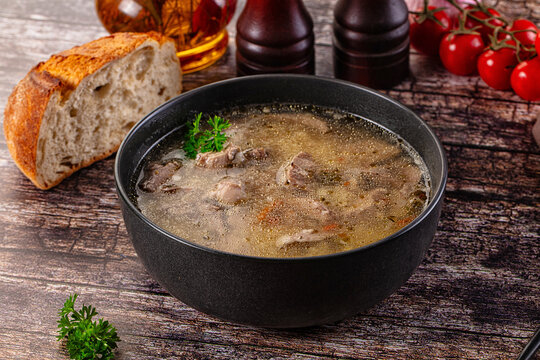 Dietary chicken soup with noodles