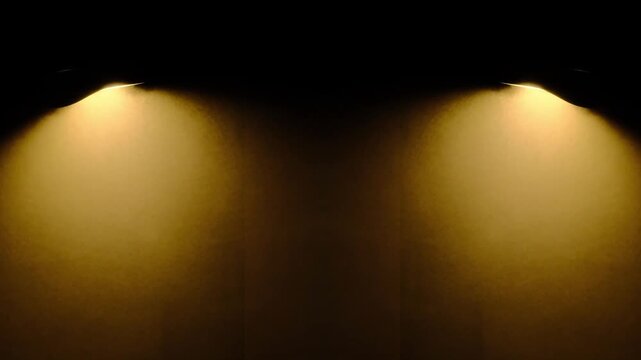 Mist floating past a street lamp at night, close view. illuminated by glowing street lamps, creating an eerie and mysterious atmosphere
