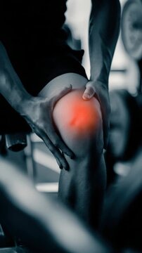 Man experiencing severe knee pain during workout