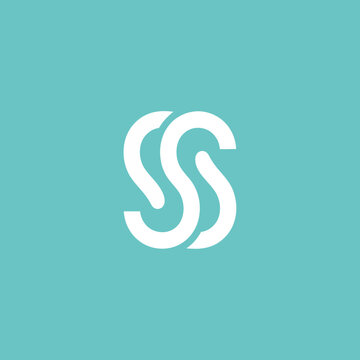 Modern abstract double S logo design.