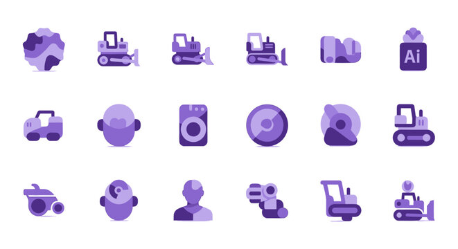 Collection of technology and industry icons.