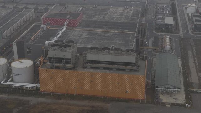 Changhua Taiwan Data Center Aerial Cloudy Coastal Site