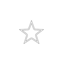 Obraz premium Simple Outline of a Five Pointed Star Shape.