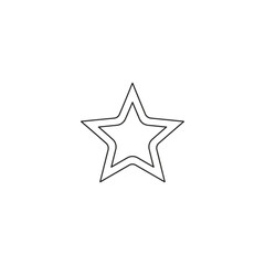 Obraz premium Simple Outline Star Shape Graphic Element.