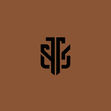 Monogram Logo Design Featuring Intertwined Letters STG.