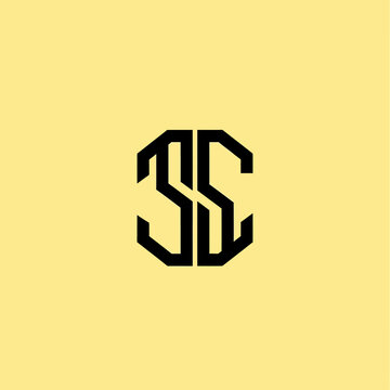 Monogram of letters S S C in a geometric shape.