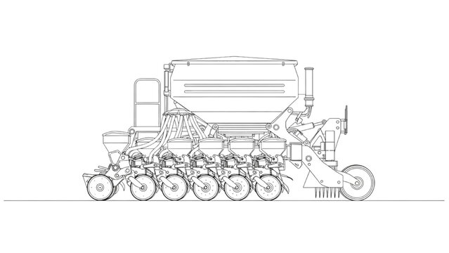 Agricultural planter machine for precision farming on a farm field