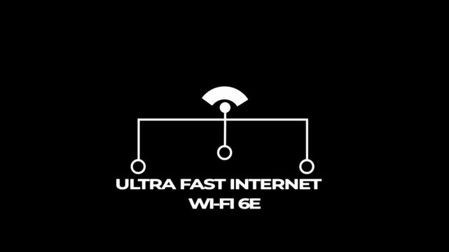 Ultra fast internet wi- fi 6 e network connection symbol speed online technology wi-fi 6e high-speed internet