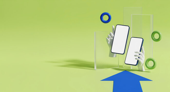 Comparison background for A B testing and plan selection pages where dual blank frames and upward direction support pricing updates, feature rollout messages and service upgrade messaging
