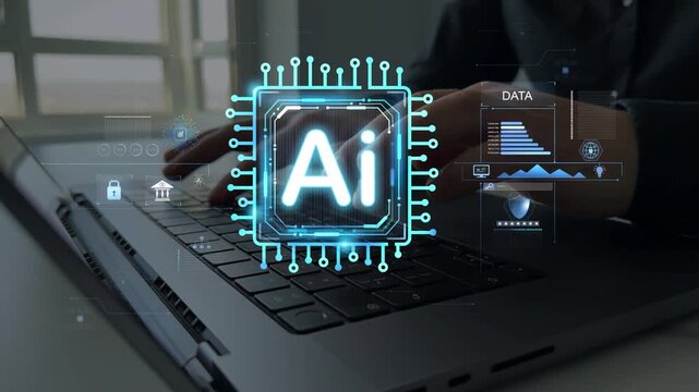 AI technology and data analytics concepton KPI measurement, performance tracking and business intelligence. Visualizing key metrics through dashboards, big data and smart digital solutions.