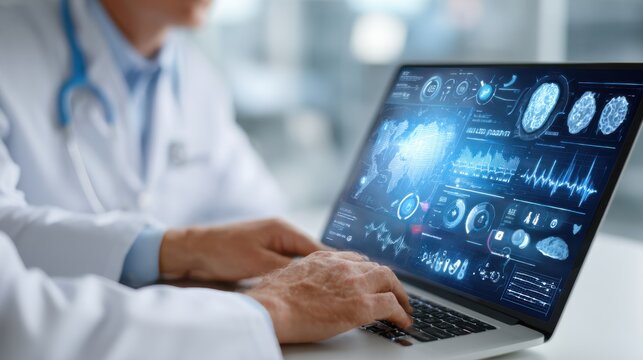AI analysis of hallux valgus with medical diagnostics and foot scan.