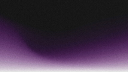 Grainy abstract gradient background with smooth black to purple to white color transition, featuring subtle noise texture. © yun visual