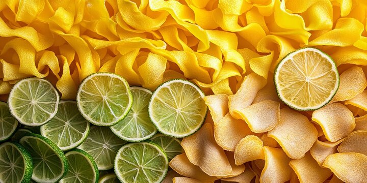 Gourmet Citrus Collection Dried Limes and Candy-Coated Fruits Arranged from Fresh to Sweet